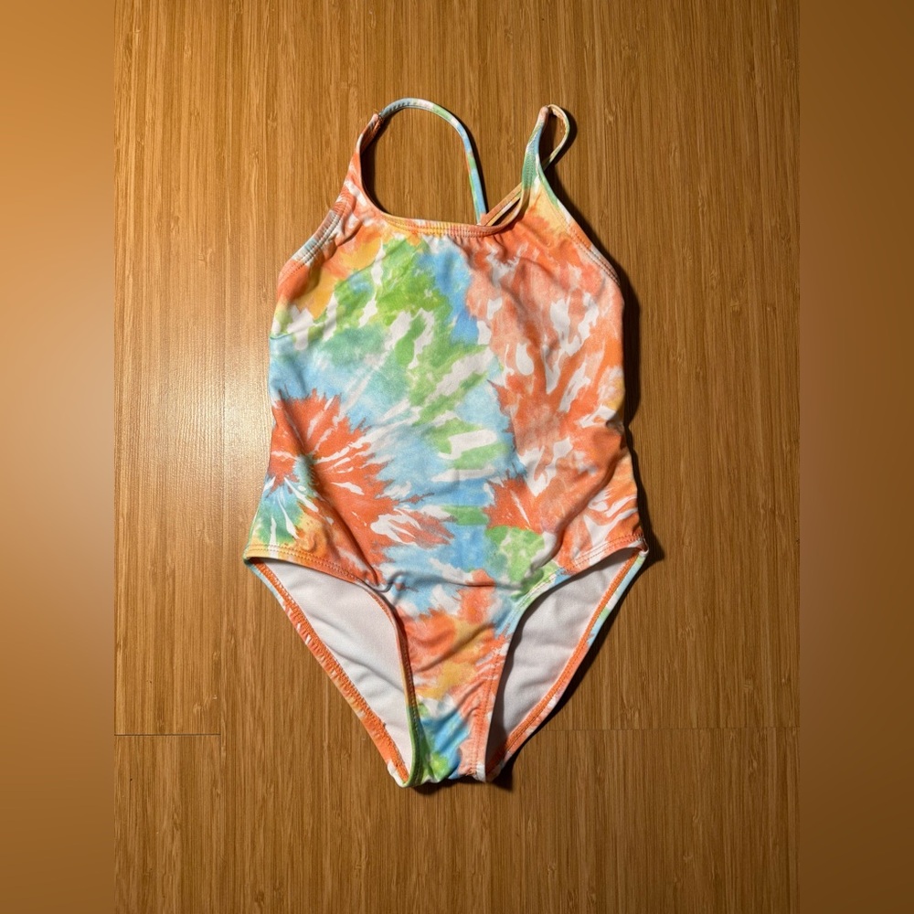Zara Kids Girls One Piece Swimsuit Tie Dye  3-4T